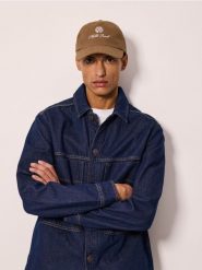 Czapka baseball z haftem - brązowy. Brązowe czapki męskie Reserved, bez wzorów. Za 65.99 zł.