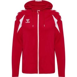 Bluza dresowa z kapturem Hummel Core 2.0. Białe bluzy sportowe męskie HUMMEL, bez wzorów, z dresówki, sportowe, bez kołnierzyka, bez ramiączek. Za 295.50 zł.