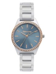 Tamaris Zegarek kwarcowy w kolorze srebrno-złoto--szaroniebiesko-złotym rozmiar: onesize. Szare, analogowe zegarki damskie Tamaris, metalowe. Za 173.99 zł.