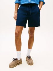 Tommy Jeans szorty z zawartością lnu Mężczyźni Bawełna niebieski, XS. Niebieskie szorty męskie Tommy Jeans, z bawełny, bez kołnierzyka. Za 229.95 zł.