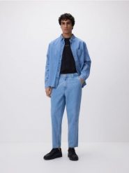 Jeansy carrot fit - niebieski. Niebieskie jeansy męskie Reserved. Za 149.99 zł.