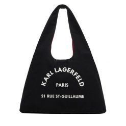 Torebka KARL LAGERFELD. Czarne torebki klasyczne damskie Karl Lagerfeld, bez wzorów, bez dodatków. Za 389.99 zł.