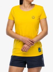 Koszulka bawełniana damska La Sportiva Climbing on the Moon T-Shirt. Żółte t-shirty damskie La Sportiva, m, bez wzorów, z bawełny, bez kołnierzyka. Za 197.99 zł.