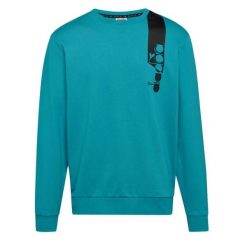Bluza męska DIADORA SWEATSHIRT CREW ICON. Niebieskie bluzy z kapturem męskie Diadora, m, z bawełny. Za 79.99 zł.