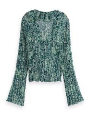 Scotch & Soda Bluzka w kolorze zielonym rozmiar: 36. Zielone bluzki damskie Scotch & Soda, bez wzorów, bez kołnierzyka, bez ramiączek. Za 180.49 zł.