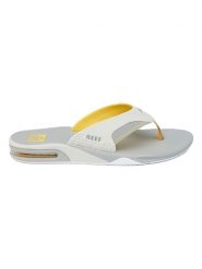 Reef Japonki "Fanning" w kolorze szaro-żółtym rozmiar: 45. Szare klapki i japonki męskie Reef, z materiału. Za 129.95 zł.