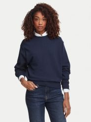 Tommy Hilfiger Bluza Script Terry WW0WW52355 Granatowy Regular Fit. Niebieskie bluzy bez kaptura damskie Tommy Hilfiger, m, z bawełny. Za 409.99 zł.