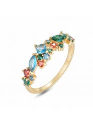 DI GIORGIO Pozłacany pierścionek z cyrkonią rozmiar: 60. Żółte pierścionki damskie DI GIORGIO, z cyrkonią, pozłacane. Za 78.99 zł.