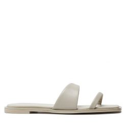 Klapki Calvin Klein. Brązowe klapki damskie CALVIN KLEIN, bez wzorów, bez obcasa. Za 259.99 zł.