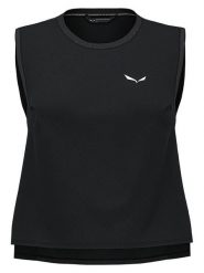 Salewa Top trekkingowy "Pedroc Dry Responsive" w kolorze czarnym rozmiar: M/L. Czarne topy damskie Salewa, l, bez wzorów, bez kołnierzyka. Za 144.24 zł.