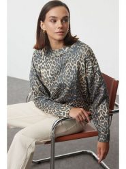 Trendyol Sweter w kolorze beżowo-szarym rozmiar: S. Brązowe swetry klasyczne damskie Trendyol, s, bez kołnierzyka. Za 140.20 zł.