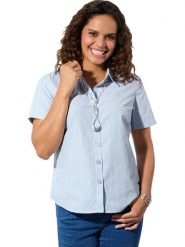 WITT WEIDEN Bluzka w kolorze błękitnym rozmiar: 46. Niebieskie bluzki damskie WITT WEIDEN, bez wzorów, bez kołnierzyka, bez ramiączek. Za 56.99 zł.