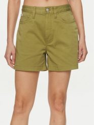Calvin Klein Jeans Szorty materiałowe J20J223135 Zielony Mom Fit. Zielone szorty damskie Calvin Klein Jeans, bez wzorów, z bawełny. Za 199.99 zł.