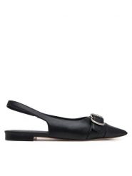 Badura Sandały HIBISCUS-LT593-911 Czarny. Czarne sandały damskie Badura, bez wzorów, ze skóry, bez obcasa, na płaskiej podeszwie. Za 239.99 zł.