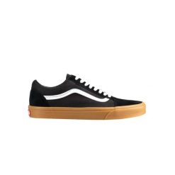 Buty sportowe Vans Old Skool czarne z gumową podeszwą. Czarne buty sportowe na co dzień damskie Vans, bez wzorów, z gumy, Vans Old Skool. Za 256.99 zł.