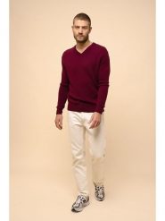 Just Cashmere Kaszmirowy sweter "Nathan" w kolorze bordowym rozmiar: L. Czerwone swetry męskie Just Cashmere, l, bez wzorów, z kaszmiru, bez kołnierzyka. Za 676.04 zł.