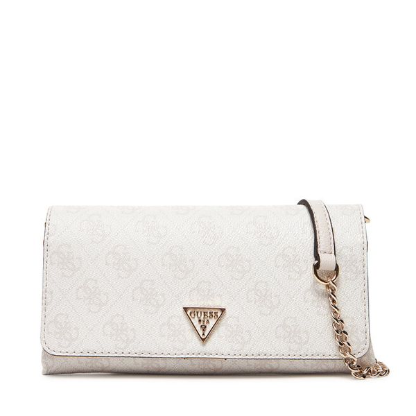Torebka Guess. Białe torebki klasyczne damskie Guess, z aplikacjami, wizytowe, bez kołnierzyka, bez ramiączek. Za 219.99 zł.