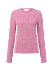 Fynch-Hatton Sweter z dzianiny Kobiety Bawełna wyrazisty róż, L. Czerwone swetry klasyczne damskie Fynch-Hatton, na zimę, l, z bawełny, bez kołnierzyka. Za 229.95 zł.