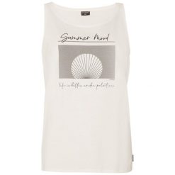Koszulka damska PROTEST BAY singlet. Białe bluzki sportowe damskie Protest, bez wzorów, bez ramiączek. W wyprzedaży za 45.00 zł.