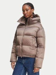 Bomboogie Kurtka puchowa Riga JW8139TDLC6 Brązowy Regular Fit. Brązowe kurtki damskie Bomboogie, bez wzorów, z puchu, bez kaptura. Za 1,599.00 zł.