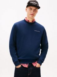 Tommy Jeans Bluza Mężczyźni Bawełna niebieski, XL. Niebieskie bluzy bez kaptura męskie Tommy Jeans, m, z bawełny. Za 329.95 zł.