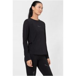 Koszulka z długim rękawem damska SUPER.NATURAL Windbreaker. Czarne t-shirty damskie Super.natural, xs, bez wzorów, bez kołnierzyka. Za 399.99 zł.