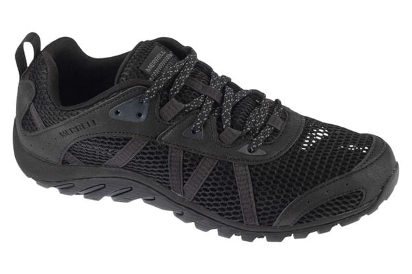 Buty trekkingowe męskie, Maipo Explorer Aerosport. Czarne buty trekkingowe męskie MERRELL, z materiału, przed kostkę, bez zapięcia, trekkingowe. Za 399.99 zł.