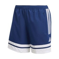 Szorty damskie adidas Squadra 25 Downtime. Niebieskie szorty damskie Adidas, bez wzorów, z materiału. Za 88.99 zł.