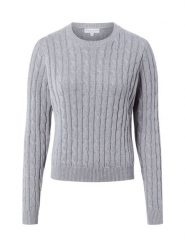 Marie Lund sweter bawełniany Kobiety Bawełna szary, XXL. Szare swetry klasyczne damskie Marie Lund, xxl, z bawełny, bez kołnierzyka. Za 199.95 zł.