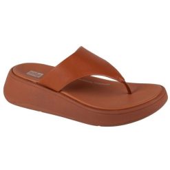 Japonki FitFlop F-Mode FW4-592 brązowe. Brązowe klapki damskie bez wzorów, z gumy, bez obcasa. Za 589.24 zł.