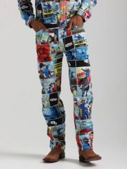 WRANGLER 13MWZ MĘSKIE SPODNIE JEANSOWE COMIC BOOK W13ZBC18M 112325285. Spodnie materiałowe męskie Wrangler, bez wzorów, z jeansu. Za 239.99 zł.