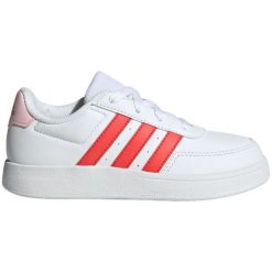 Buty adidas Breaknet Lifestyle Court Lace HP8960 białe. Białe buty sportowe na co dzień damskie bez wzorów, z gumy. Za 307.12 zł.