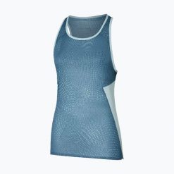 Koszulka do biegania damska Mizuno DryAeroFlow Graphic Tank. Niebieskie t-shirty damskie Mizuno, s, bez wzorów, z materiału, bez kołnierzyka. Za 119.99 zł.