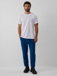 4F Spodnie dresowe z technicznej dzianiny męskie - turkusowe 3XL. Niebieskie spodnie dresowe męskie 4f, bez wzorów, z dresówki. Za 189.99 zł.