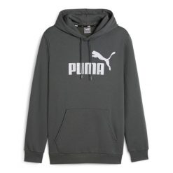 Bluza męska PUMA Essentials Big Logo Hoodie FL. Szare bluzy bez kaptura męskie Puma, bez wzorów, sportowe, bez kołnierzyka, bez ramiączek. Za 179.99 zł.