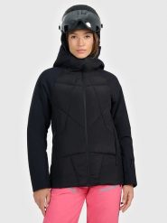 4F Kurtka narciarska w kolorze czarnym rozmiar: XS. Czarne kurtki narciarskie i snowboardowe damskie 4f, m, bez wzorów, bez kaptura, narciarskie, primaloft. Za 522.14 zł.