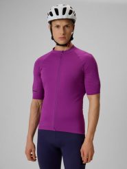 4F Koszulka kolarska męska - fioletowa XL. Fioletowe t-shirty sportowe męskie 4f, l, z włókna, bez ramiączek, rowerowe. Za 179.99 zł.
