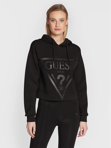 Guess Bluza New Alisa V2YQ08 K7UW2 Czarny Regular Fit. Czarne bluzy bez kaptura damskie Guess, xl, z wiskozy. Za 199.99 zł.