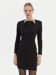 Rinascimento Sukienka koktajlowa CFC0126529003 Czarny Slim Fit. Czarne sukienki damskie RINASCIMENTO, m, bez wzorów, z syntetyku, wizytowe, bez kołnierzyka, bez ramiączek. Za 499.99 zł.