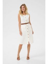 Cream Sukienka w kolorze kremowym rozmiar: 38. Brązowe sukienki damskie Cream, na co dzień, bez wzorów, ze skóry, bez kołnierzyka, bez ramiączek, midi, proste. Za 173.99 zł.