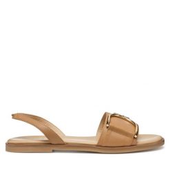 Sandały Geox. Brązowe sandały damskie Geox, bez wzorów, bez obcasa, na płaskiej podeszwie. Za 519.99 zł.