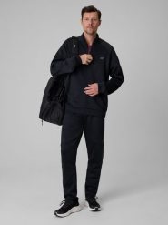 4F Spodnie treningowe szybkoschnące męskie - czarne XXL. Czarne spodnie materiałowe męskie 4f, bez wzorów, ze skóry. Za 179.99 zł.