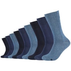 Skarpetki sportowe męskie 3pk Men's Basic Socks. Niebieskie skarpetki męskie Skechers, bez wzorów, z bawełny. Za 29.99 zł.