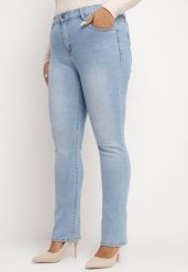 Niebieskie Jeansy Skinny z Ozdobnymi Przetarciami Neveloria. Niebieskie jeansy damskie Born2be. Za 44.99 zł.