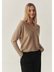 TATUUM Sweter "Ponno" w kolorze beżowym rozmiar: XS. Brązowe swetry klasyczne damskie Tatuum, xs, z wełny, bez kołnierzyka. Za 127.05 zł.