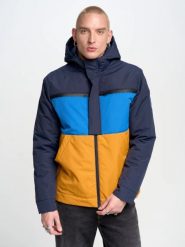 Kurtka męska z funkcją water resistant granatowa Hardes 403. Niebieskie kurtki męskie Big Star, l, z aplikacjami, z gumy, retro, bez kaptura. W wyprzedaży za 259.99 zł.