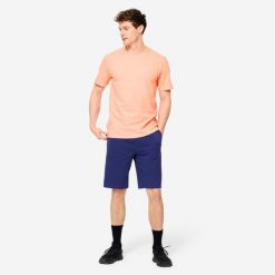 Spodenki fitness męskie Domyos regular. Szorty męskie DOMYOS, l, z bawełny, na fitness i siłownię. Za 69.99 zł.