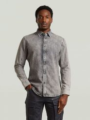 G-Star Koszula dżinsowa - Slim fit - w kolorze szarym rozmiar: XXL. Szare koszule męskie G-Star, xxl, bez wzorów, z bawełny, bez kołnierzyka, bez ramiączek. Za 173.45 zł.
