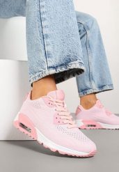 Różowe Buty Sportowe Sneakersy Ozdobione Przezroczystą Wstawką Zalitea. Czerwone buty sportowe na co dzień damskie Renee, bez wzorów, z jeansu. Za 79.99 zł.