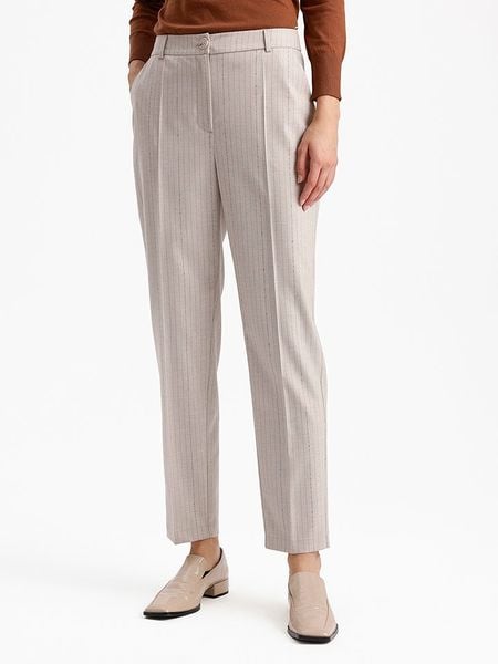 BGN Spodnie w kolorze jasnoszarym rozmiar: 38. Szare spodnie materiałowe damskie BGN, bez wzorów, z materiału, z podwyższonym stanem. Za 148.95 zł.